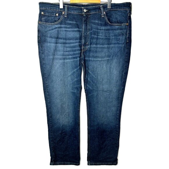 Levis Mens Jeans 514 Straight Leg Cotton Casual Blue Denim Measures 42x31 - Picture 1 of 16